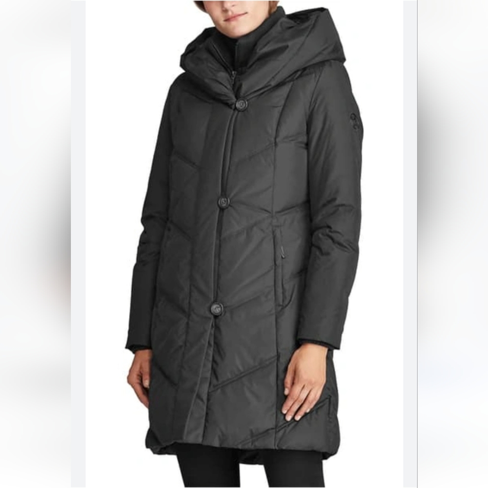 Ralph Lauren Pillow Collar Down Puffer Women's M Black